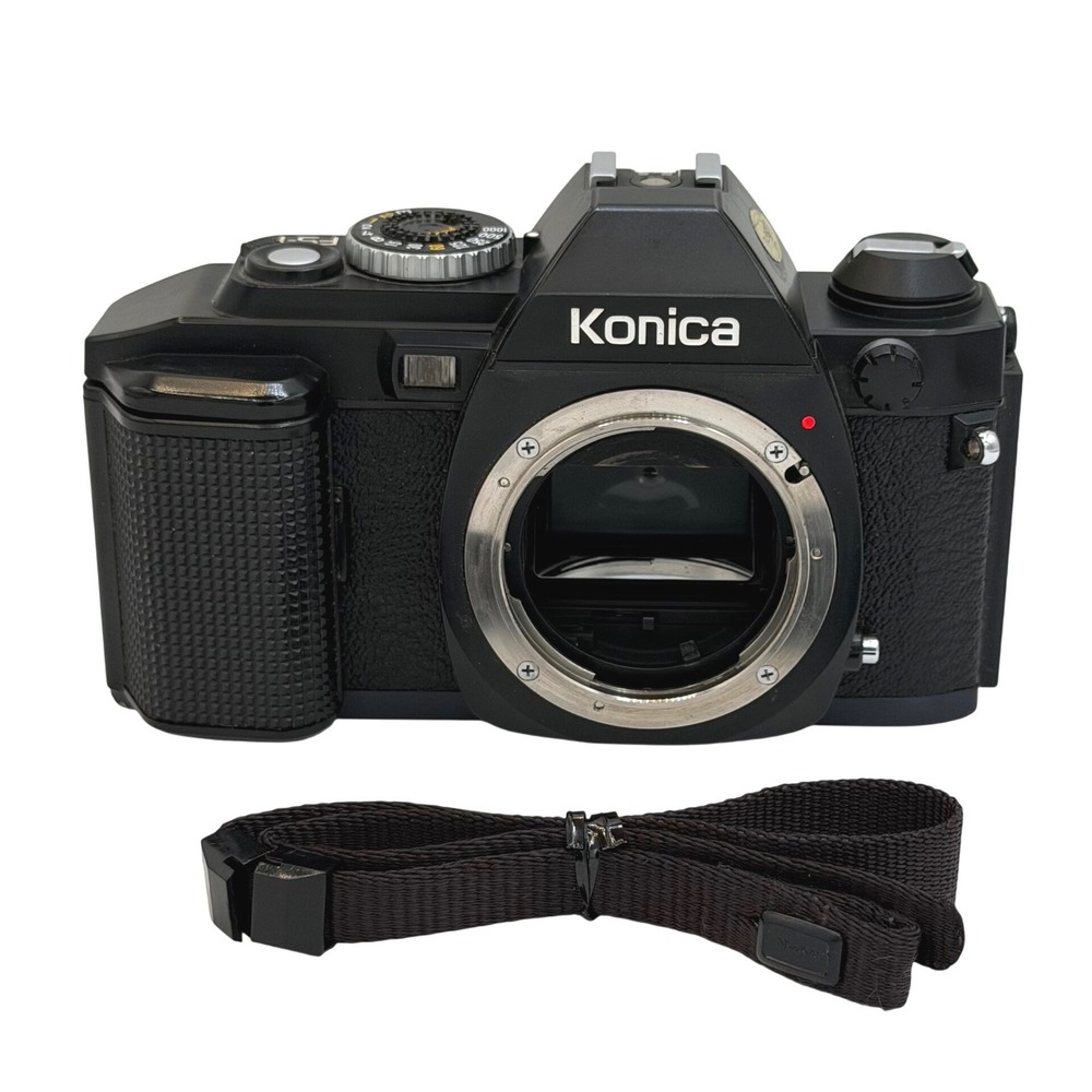 Konica FS-1 35mm SLR Film Camera Body Black Vintage SLR Tested Works